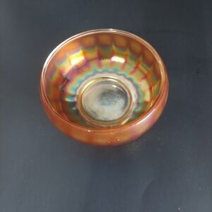Marigold Carnival Glass Rose Bowl